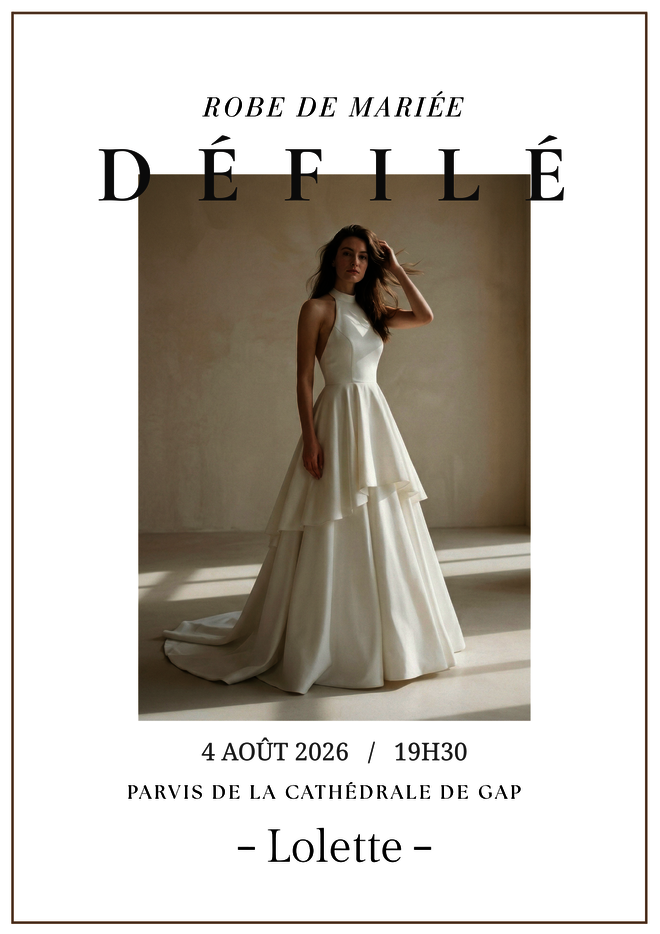 Défilé robe de mariée Lolette - © © Lolette 2026 – luciecharoy. Tous droits réservés. Reproduction interdite sans autorisation. Défilé robe de mariée Lolette - © © Lolette 2026 – luciecharoy. Tous droits réservés. Reproduction interdite sans autorisation.